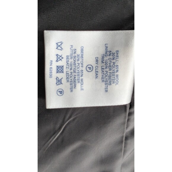 LANDS END Mens Winter Coat SIZE L/T 42/44 65% Wool Gray Herringbone Great - Picture 14 of 14